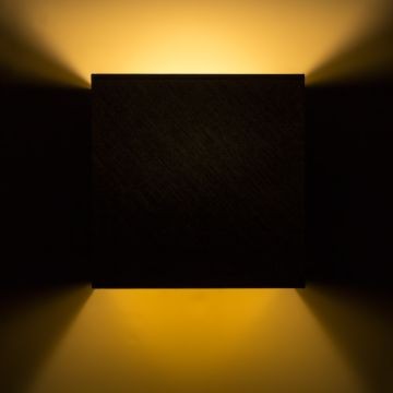 LOPE W 25/14 fali lámpa  Polycotton fekete/arany fólia 230V LED E27 15W