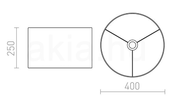 RON 40/25 lámpabúra  Monaco galamb szürke/ezüst PVC  max. 23W