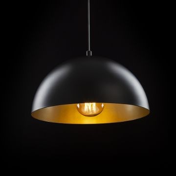 GLADYS 30 függő lámpa fekete/aranysárga  230V LED E27 15W