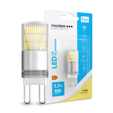 Modee Lighting LED Izzó G9 Aluminium 3,3W 2700K (300 lumen)